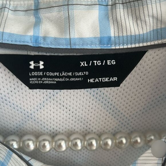 Under Armour Fish Hunter Long Sleeve Plaid Shirt. White Texas logo. Size XL - Picture 4 of 6